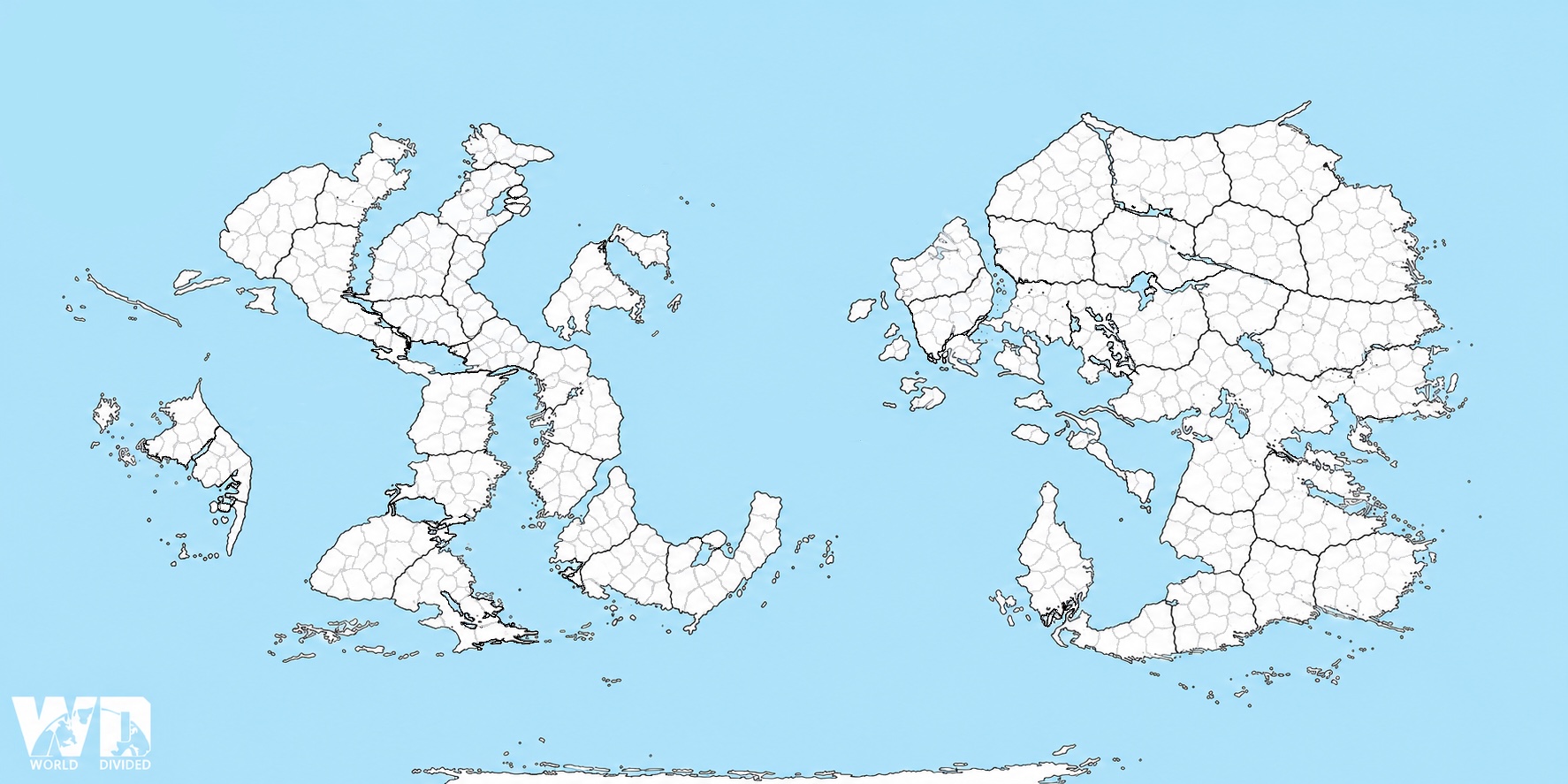 World Divided map